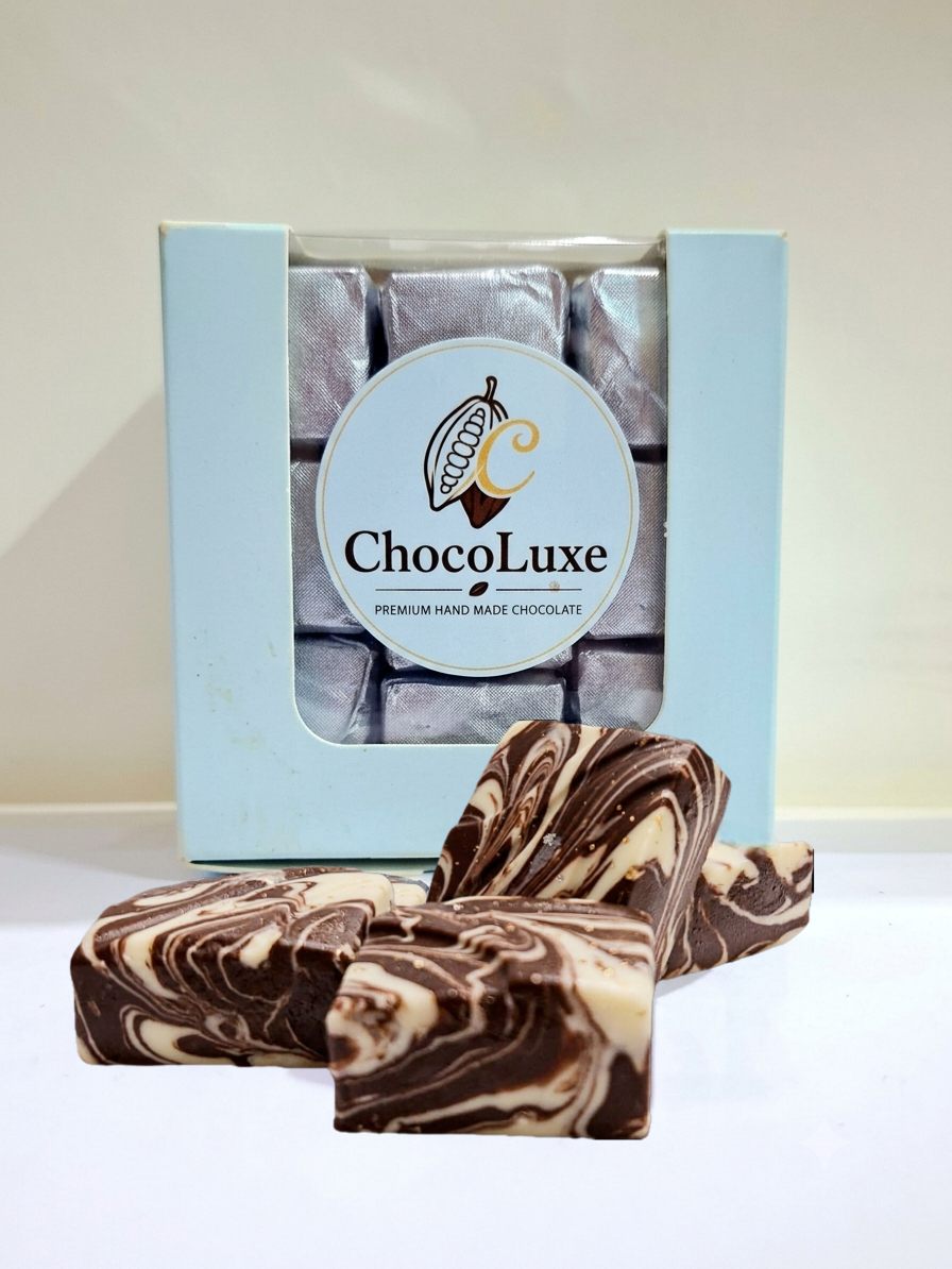 Fusion bite marbled chocolate pieces